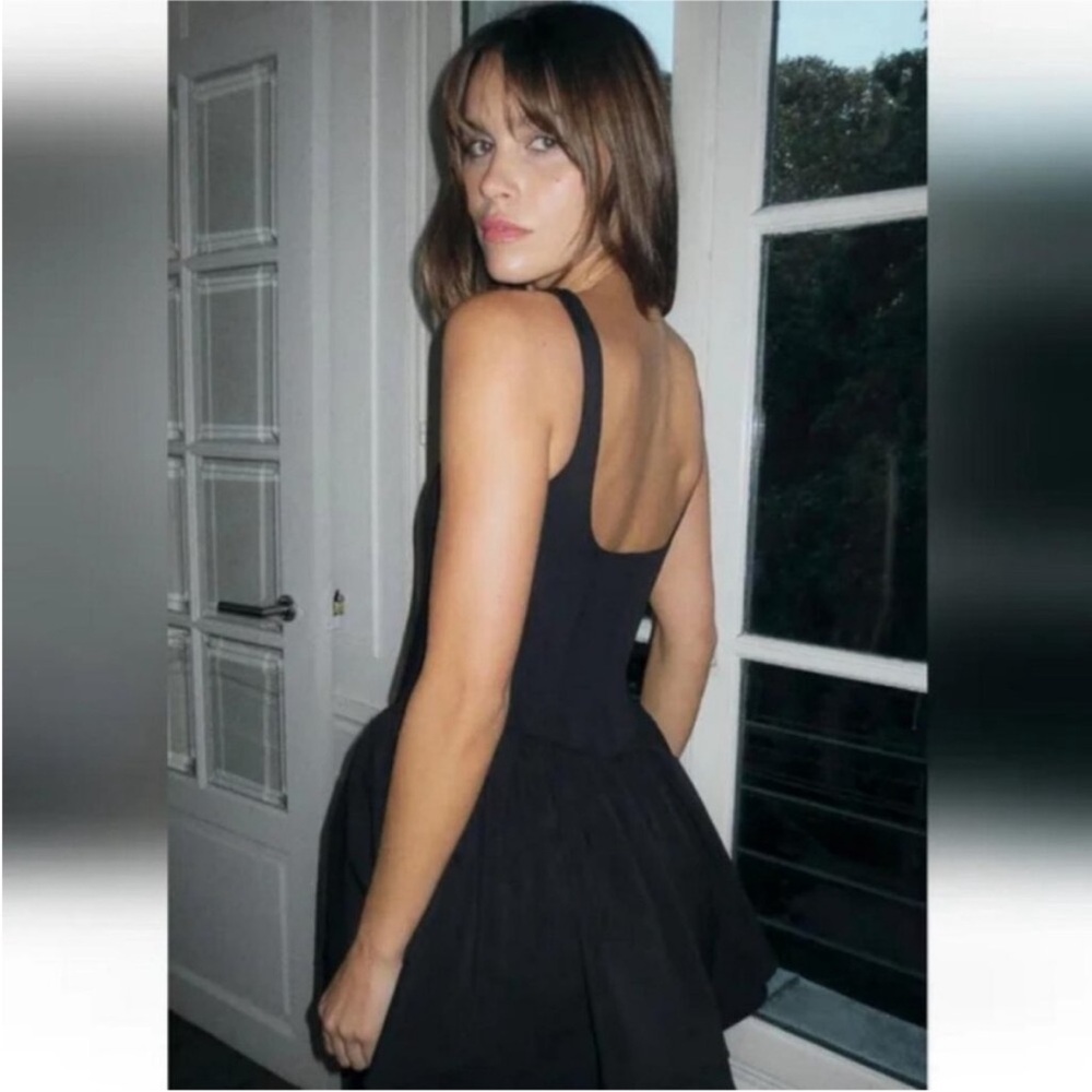 Zara Corset Black Mini Dress size M - Picture 2 of 7